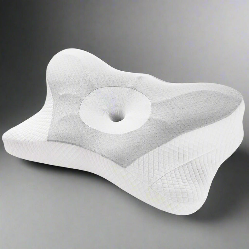 💤 Ergonomic Foam Neck Pillow – Neck Support & Spinal Alignment
