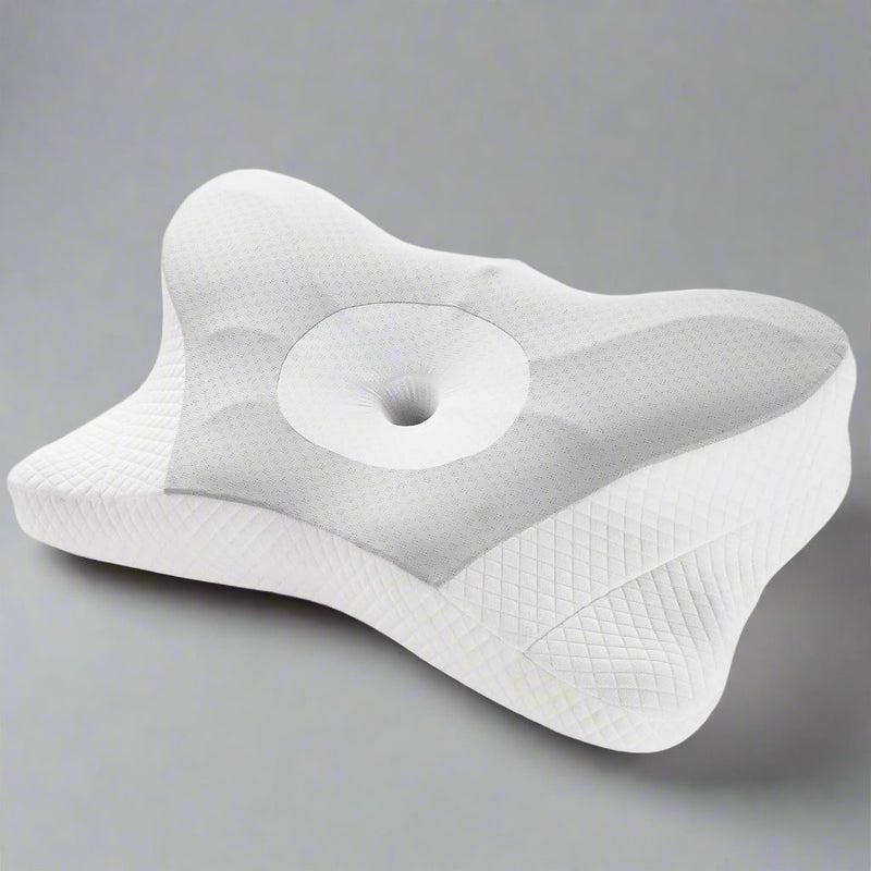 💤 Ergonomic Foam Neck Pillow – Neck Support & Spinal Alignment