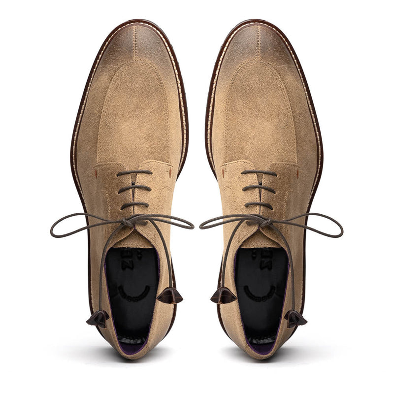 26-224-OAK CAMPO Sueded Goatskin Lace Up with Wax Finish, Oak