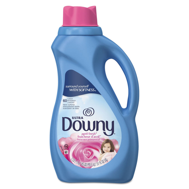 Downy Liquid Fabric Softener, Concentrated, April Fresh, 51 oz Bottle, 8/Carton