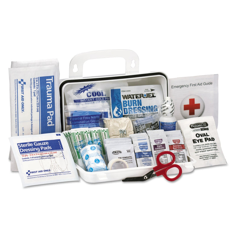 First Aid Only ANSI Class A 10 Person First Aid Kit, 71 Pieces, Plastic Case
