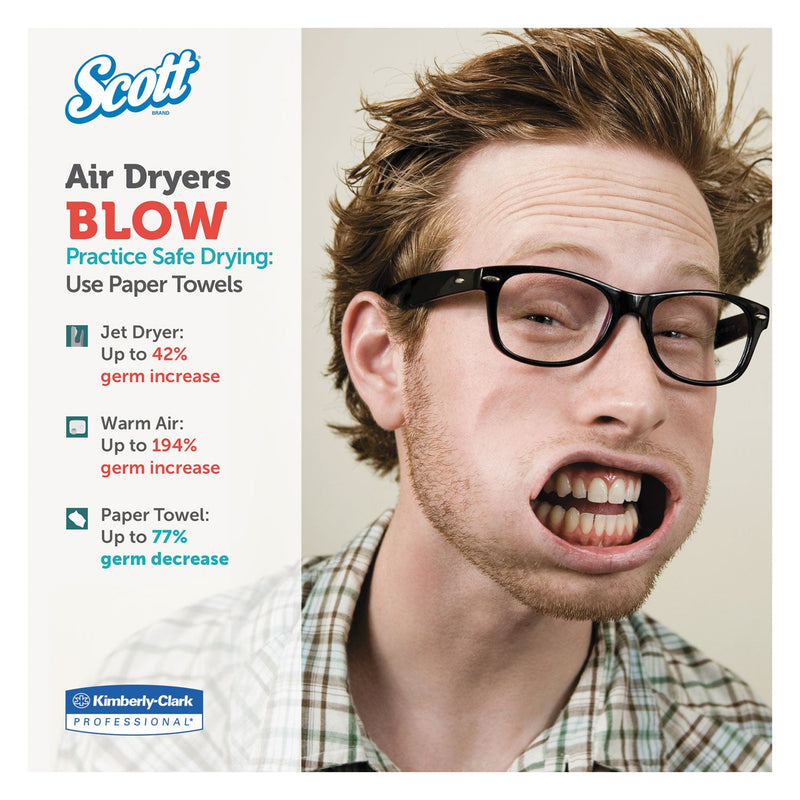 Scott Essential Hard Roll Towels for Business, Absorbency Pockets, 1.5" Core, 8" x 800 ft, White, 12 Rolls/Carton