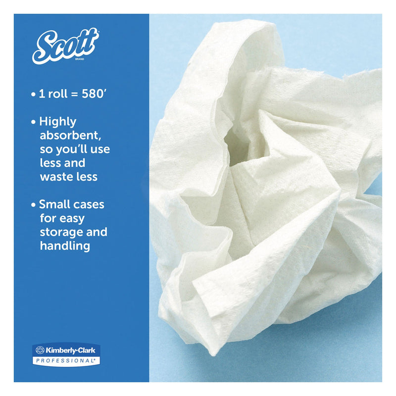 Scott Control Slimroll Towels, Absorbency Pockets, 8" x 580 ft, White, 6 Rolls/Carton