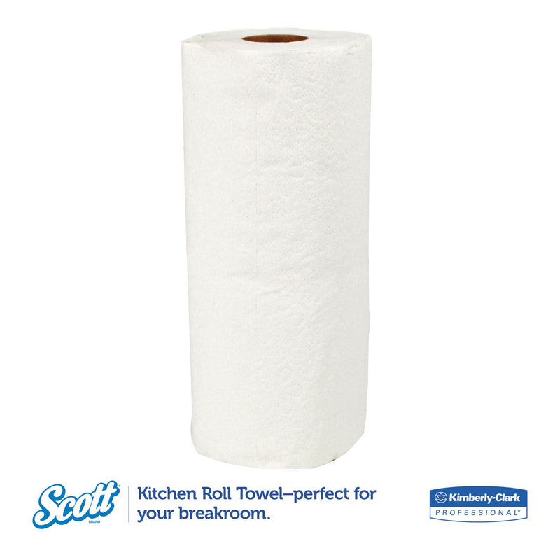 Scott Kitchen Roll Towels, 11 x 8.75, White, 128/Roll, 20 Rolls/Carton