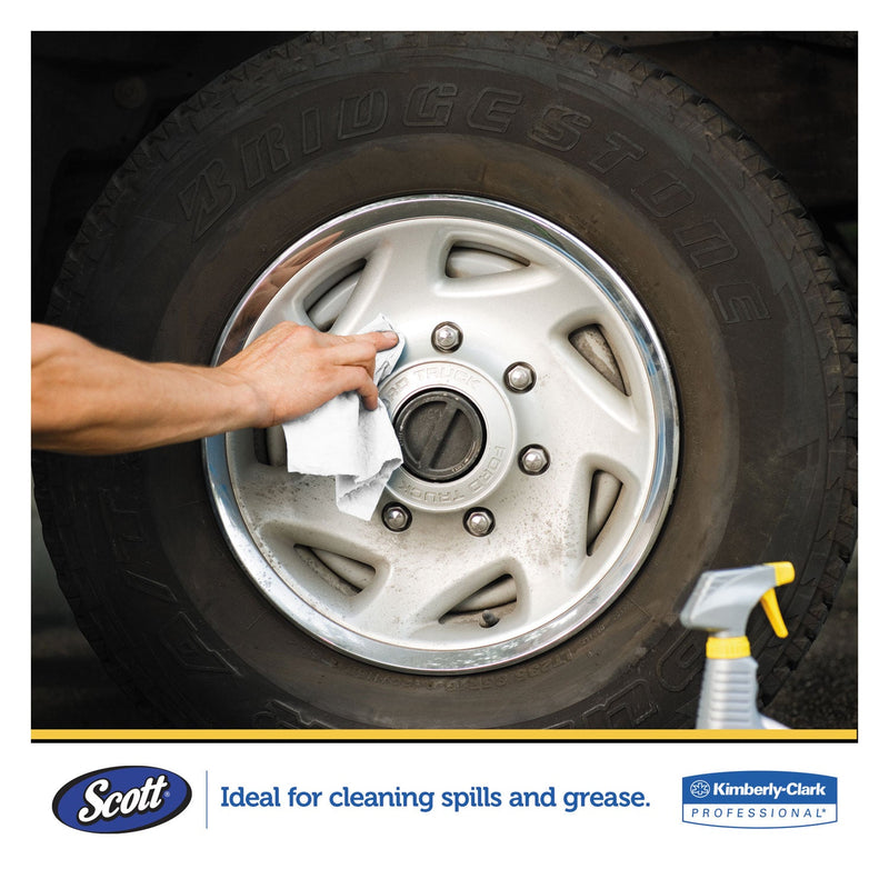 Scott Rags in a Box, POP-UP Box, 10 x 12, White, 200/Box, 8 Boxes/Carton