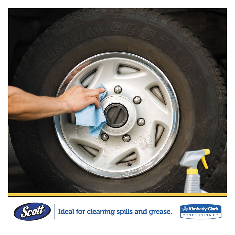 Scott Shop Towels, Standard Roll, 1-Ply, 9.4 x 11, Blue, 55/Roll, 30 Rolls/Carton