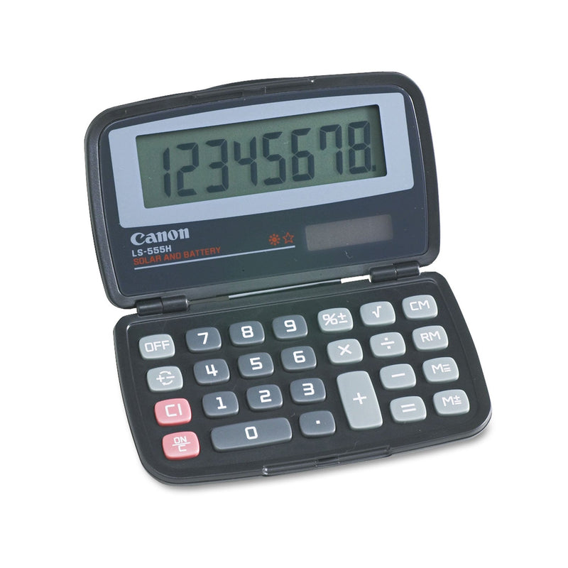 Canon LS555H Handheld Foldable Pocket Calculator, 8-Digit LCD