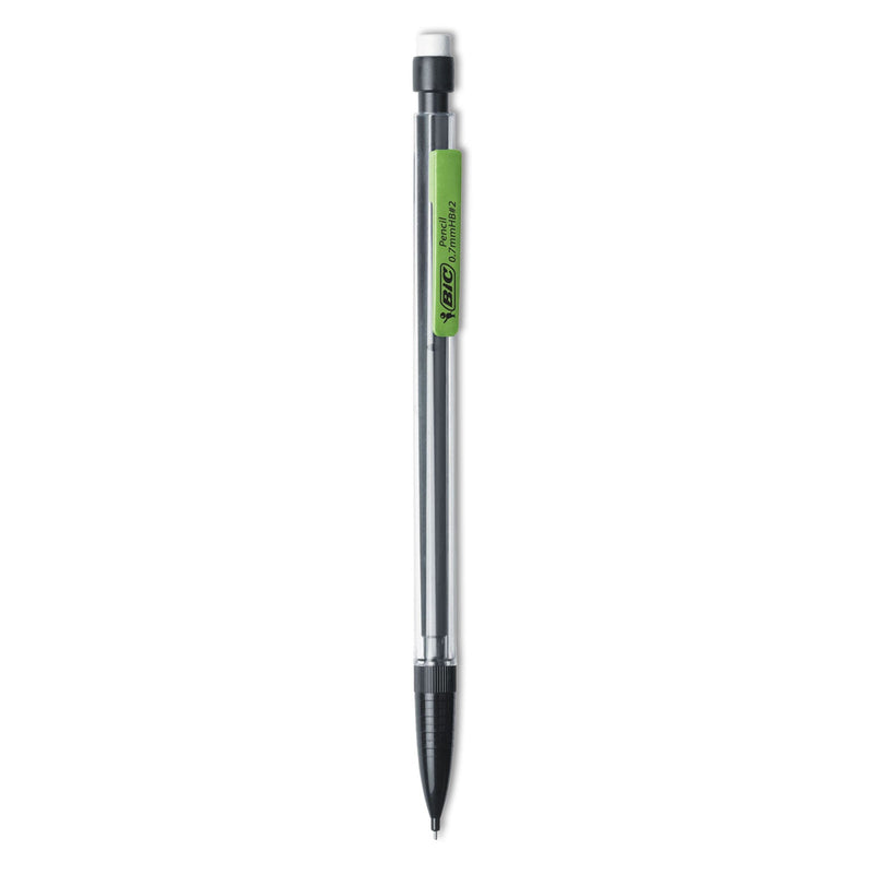 BIC Xtra Smooth Mechanical Pencil, 0.7 mm, HB (#2.5), Black Lead, Clear Barrel, Dozen