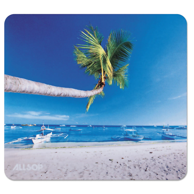Allsop Naturesmart Mouse Pad, 8.5 x 8, Outrigger Beach Design