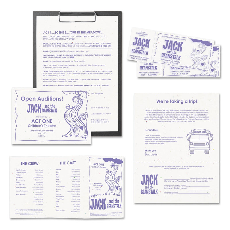 Astrobrights Color Paper, 24 lb Bond Weight, 8.5 x 11, Stardust White, 500 Sheets/Ream