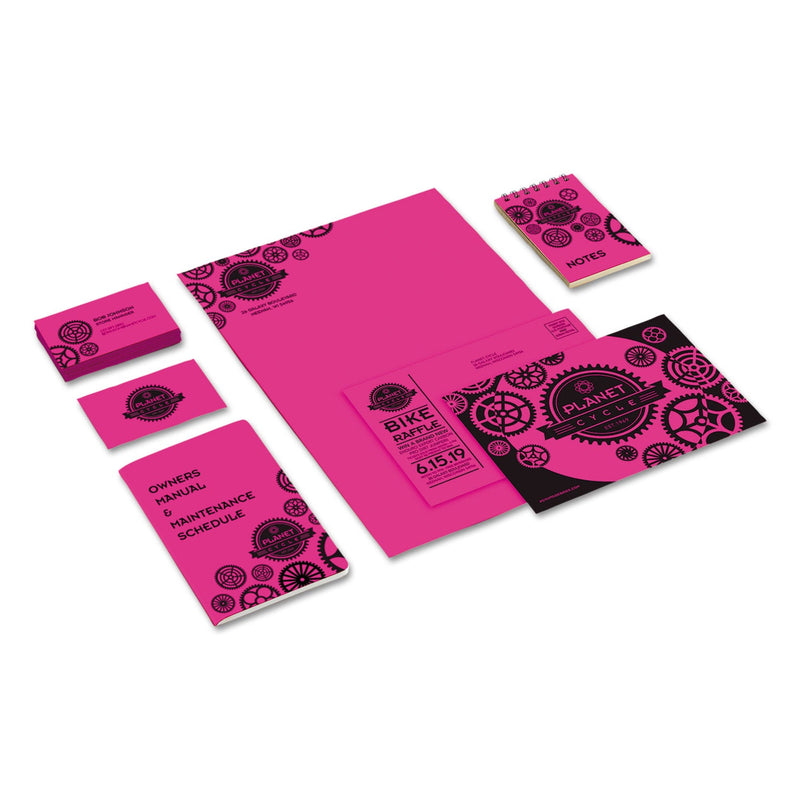 Astrobrights Color Cardstock, 65 lb Cover Weight, 8.5 x 11, Fireball Fuchsia, 250/Pack