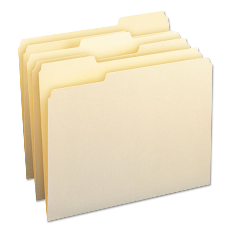Smead Manila File Folders, 1/3-Cut Tabs: Assorted, Letter Size, 0.75" Expansion, Manila, 24/Pack