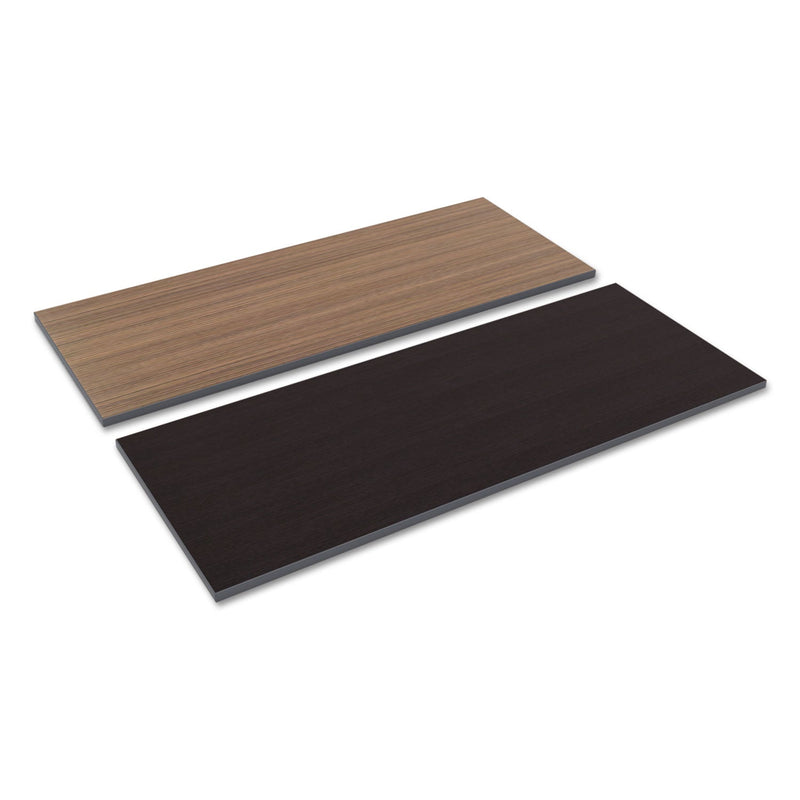 Alera Reversible Laminate Table Top, Rectangular, 59.38w x 23.63d, Espresso/Walnut
