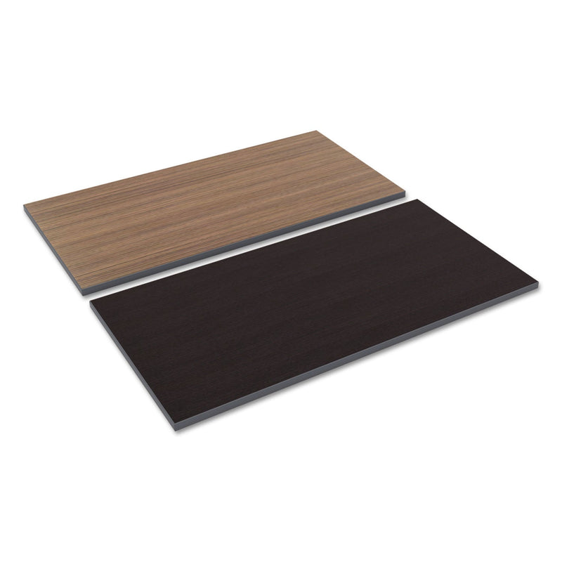Alera Reversible Laminate Table Top, Rectangular, 47.63w x 23.63d, Espresso/Walnut