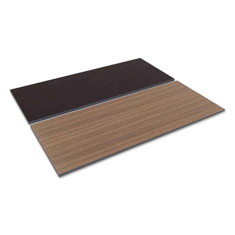Alera Reversible Laminate Table Top, Rectangular, 71.5w x 29.5d, Espresso/Walnut