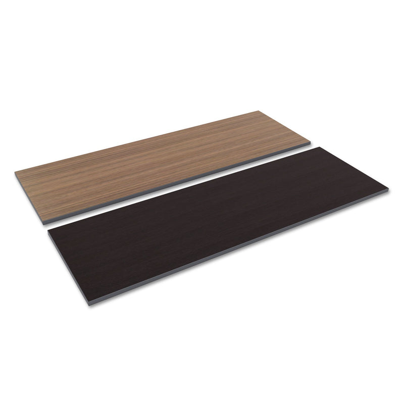 Alera Reversible Laminate Table Top, Rectangular, 71.5w x 23.63d, Espresso/Walnut