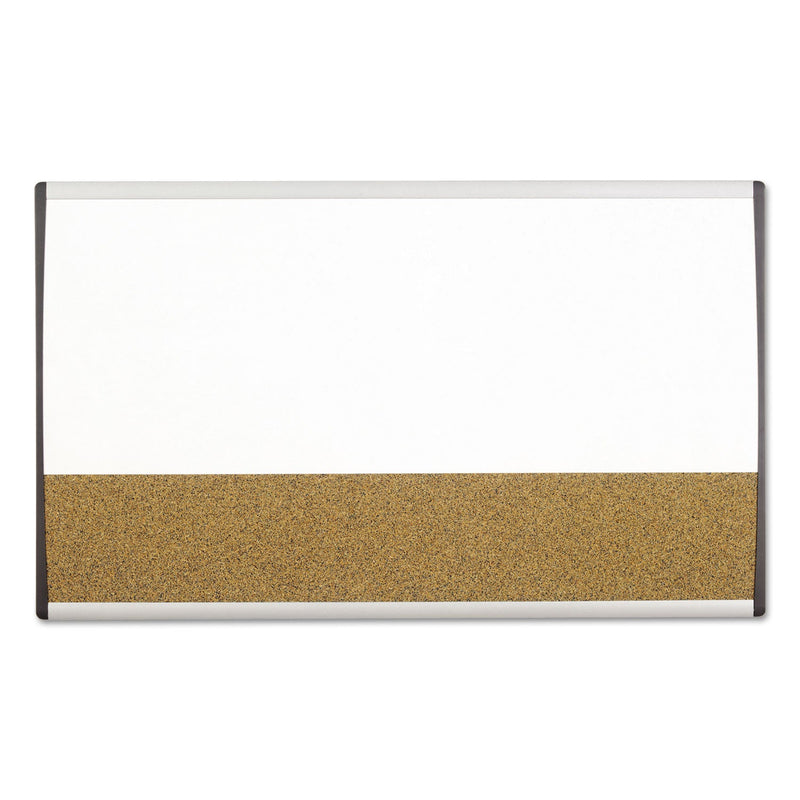 Quartet Magnetic Dry-Erase/Cork Board, 18 x 30, White Surface, Silver Aluminum Frame