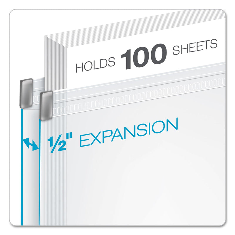 Cardinal Expanding Zipper Binder Pockets, 8.5 x 11, Clear, 3/Pack