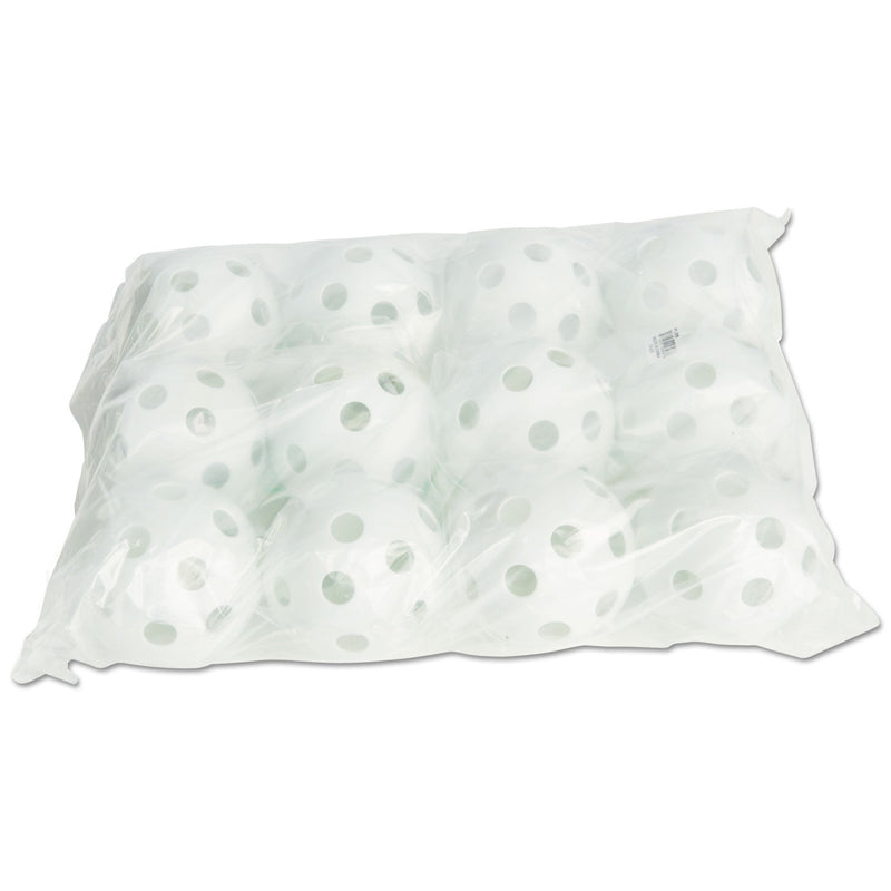 Champion Sports Plastic Baseballs, 9" Diameter, White, 12/Set