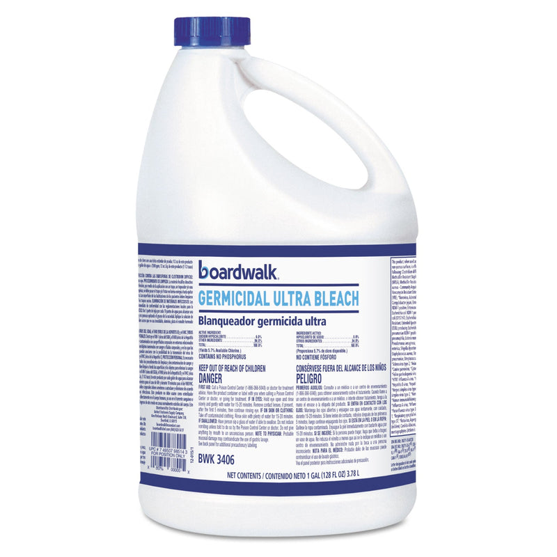 Boardwalk Ultra Germicidal Bleach, 1 gal Bottle, 6/Carton