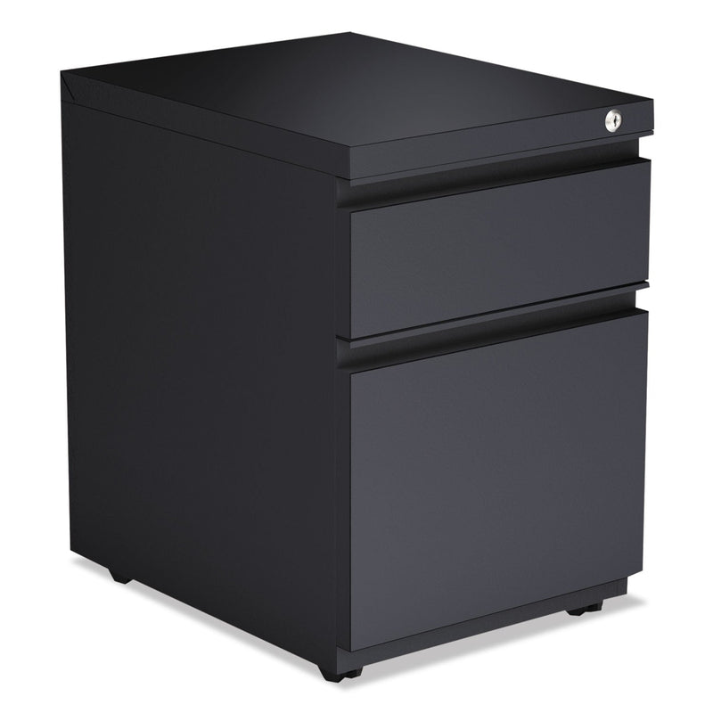Alera File Pedestal with Full-Length Pull, Left or Right, 2-Drawers: Box/File, Legal/Letter, Charcoal, 14.96" x 19.29" x 21.65"
