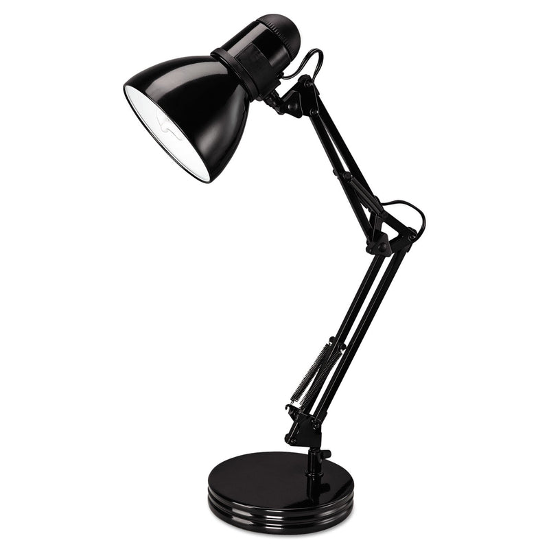 Alera Architect Desk Lamp, Adjustable Arm, 6.75"w x 11.5"d x 22"h, Black
