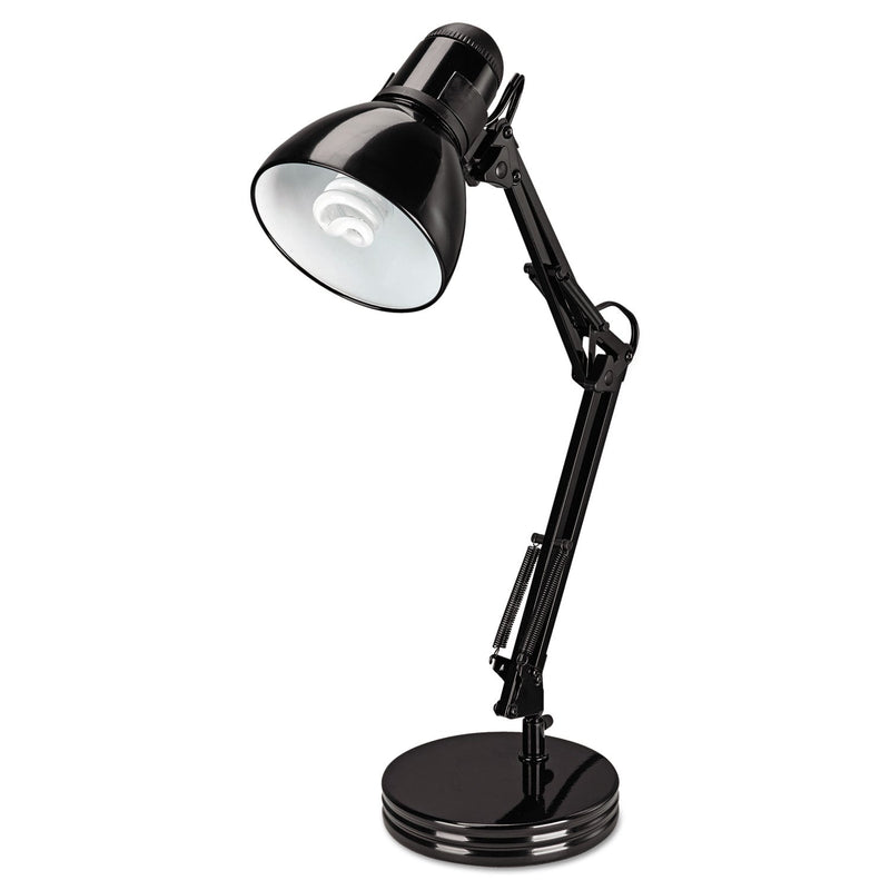 Alera Architect Desk Lamp, Adjustable Arm, 6.75"w x 11.5"d x 22"h, Black