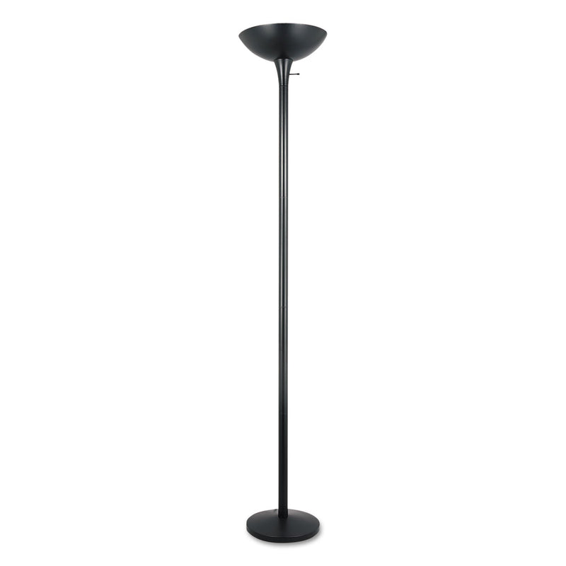 Alera Torchier Floor Lamp, 12.5"w x 12.5"d x 72"h, Matte Black