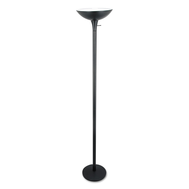 Alera Torchier Floor Lamp, 12.5"w x 12.5"d x 72"h, Matte Black