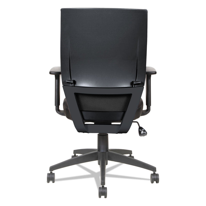 Alera EB-T Series Synchro Mid-Back Flip-Arm Chair, Supports Up to 275 lb, 17.71" to 21.65" Seat Height, Black