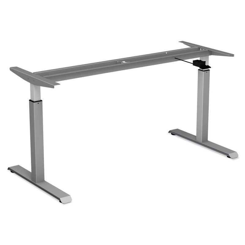 Alera AdaptivErgo Pneumatic Height-Adjustable Table Base, 59.06w x 28.35d x 26.18 to 39.57h, Gray
