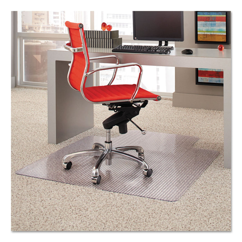 ES Robbins Dimensions Chair Mat for Carpet, 45 x 53 with Lip, Clear