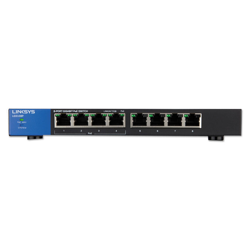 LINKSYS Business Desktop Gigabit PoE+ Switch, 8 Ports
