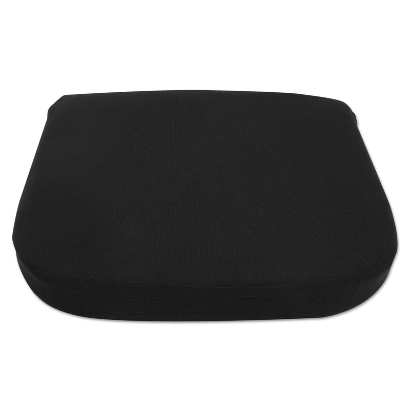 Alera Cooling Gel Memory Foam Seat Cushion, Non-Slip Undercushion Cover, 16.5 x 15.75 x 2.75, Black