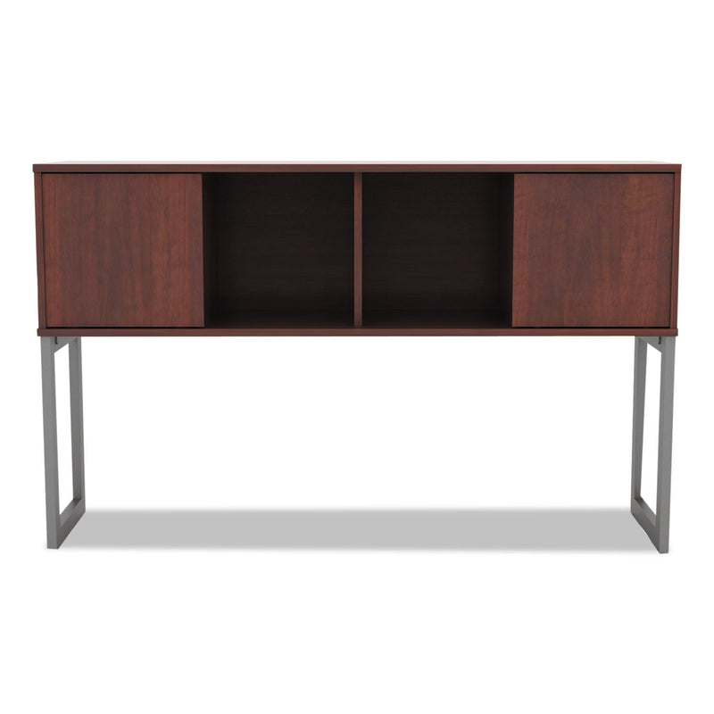 Alera Open Office Desk Series Hutch, 59w x 15d x 36.38h, Medium Cherry