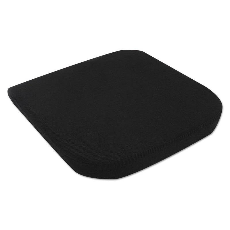 Alera Cooling Gel Memory Foam Seat Cushion, Non-Slip Undercushion Cover, 16.5 x 15.75 x 2.75, Black