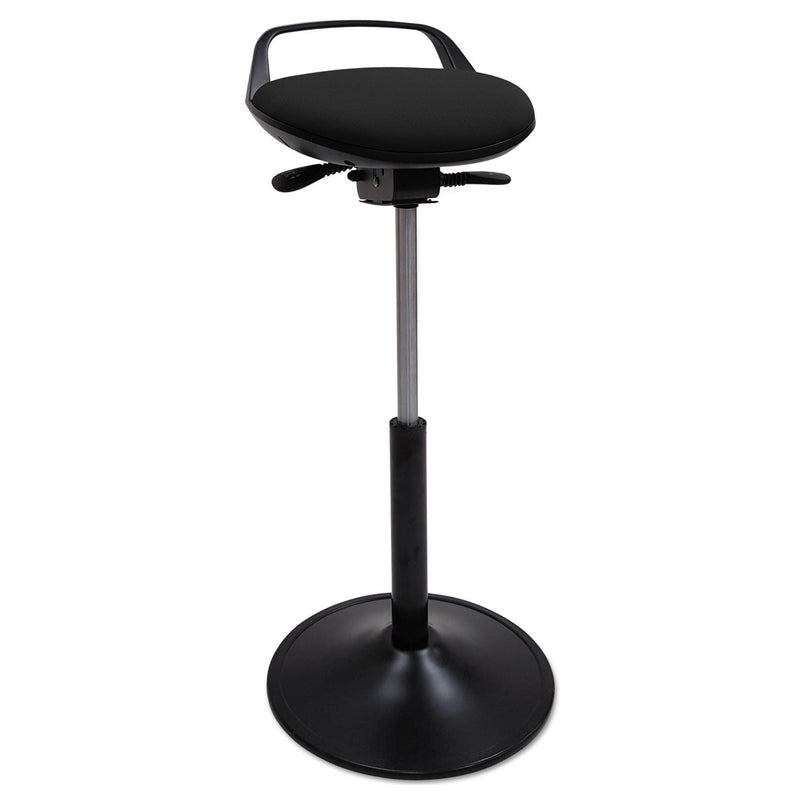 Alera Perch Sit Stool, Supports Up to 250 lb, Black