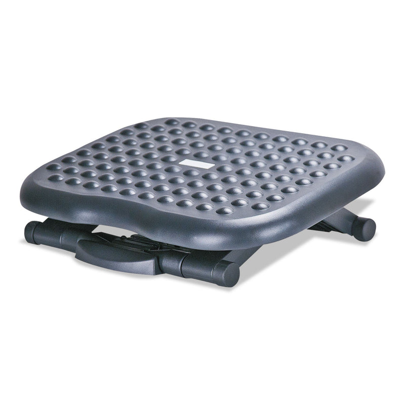 Alera Relaxing Adjustable Footrest, 13.75w x 17.75d x 4.5 to 6.75h, Black