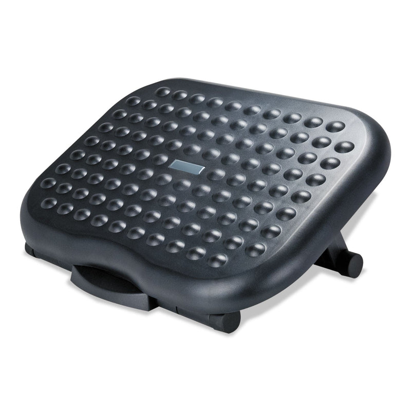 Alera Relaxing Adjustable Footrest, 13.75w x 17.75d x 4.5 to 6.75h, Black
