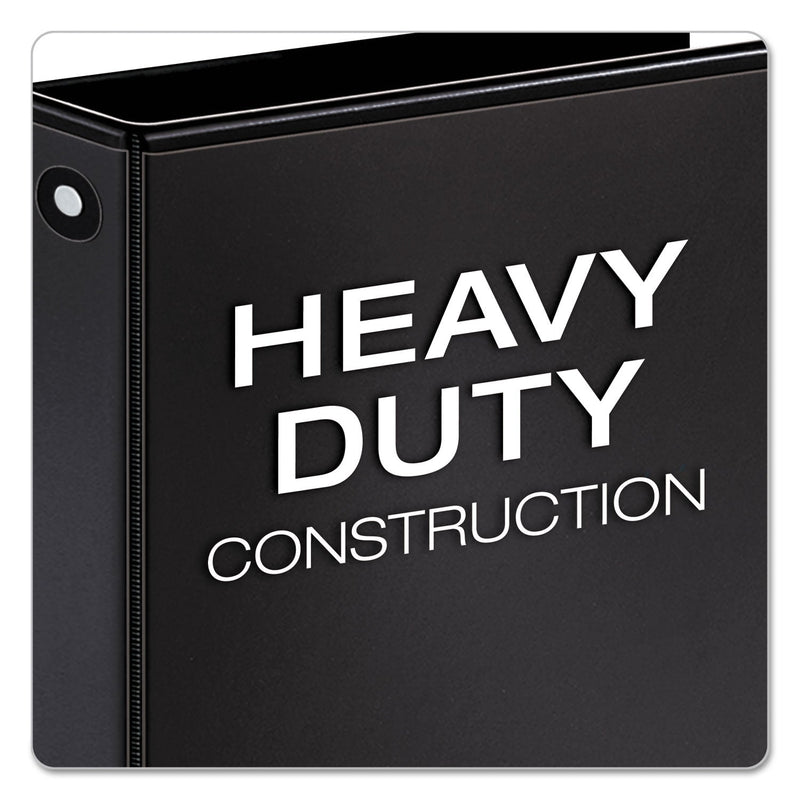 Cardinal Premier Easy Open ClearVue Locking Round Ring Binder, 3 Rings, 1.5" Capacity, 11 x 8.5, Black