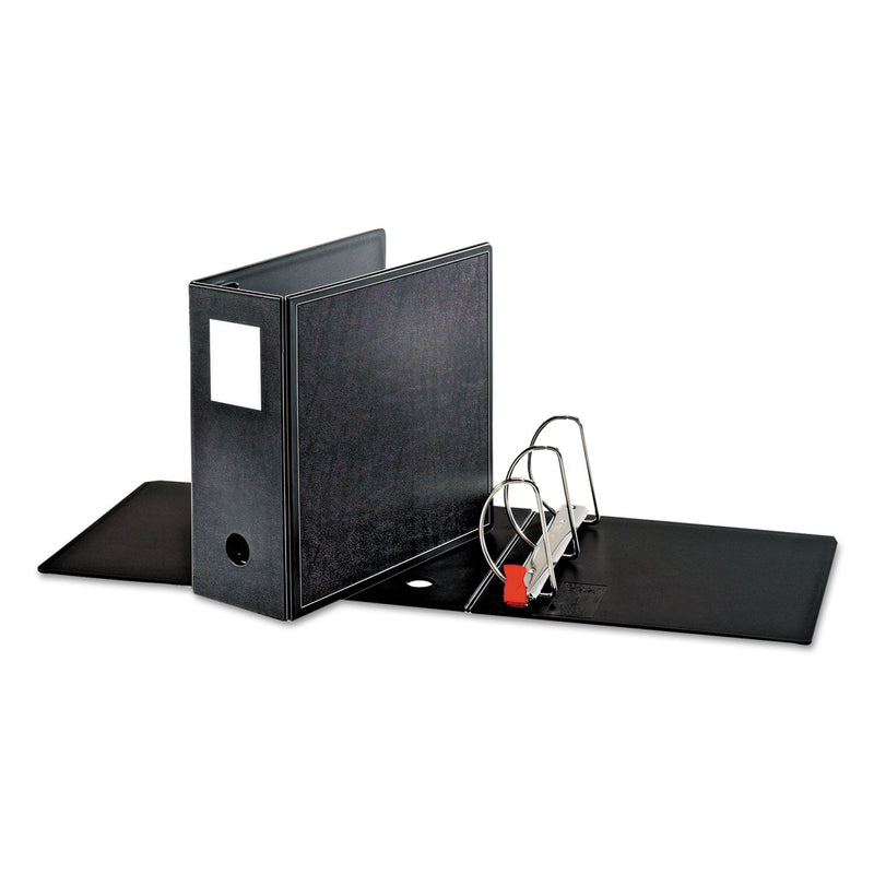 Cardinal SuperLife Easy Open Locking Slant-D Ring Binder, 3 Rings, 5" Capacity, 11 x 8.5, Black