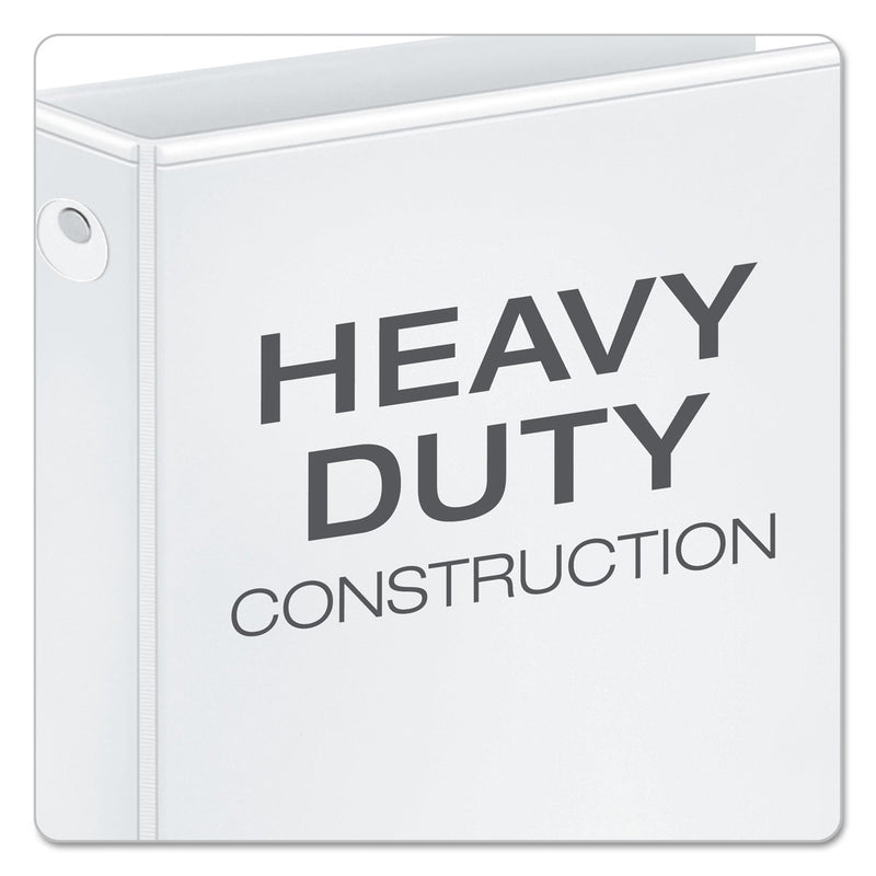 Cardinal Premier Easy Open ClearVue Locking Round Ring Binder, 3 Rings, 3" Capacity, 11 x 8.5, White