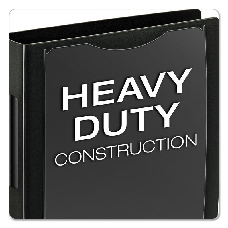 Cardinal SuperLife Pro Easy Open ClearVue Locking Slant-D Ring Binder, 3 Rings, 1.5" Capacity, 11 x 8.5, Black