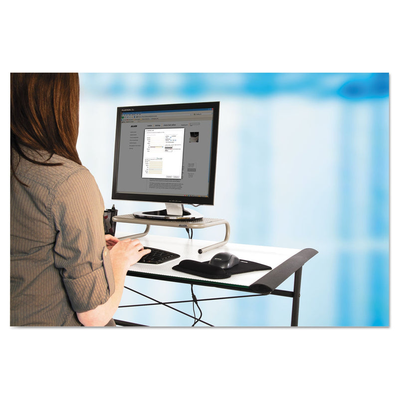 Allsop Metal Art Jr. Monitor Stand, 14.75" x 11" x 4.25", Pewter, Supports 40 lbs