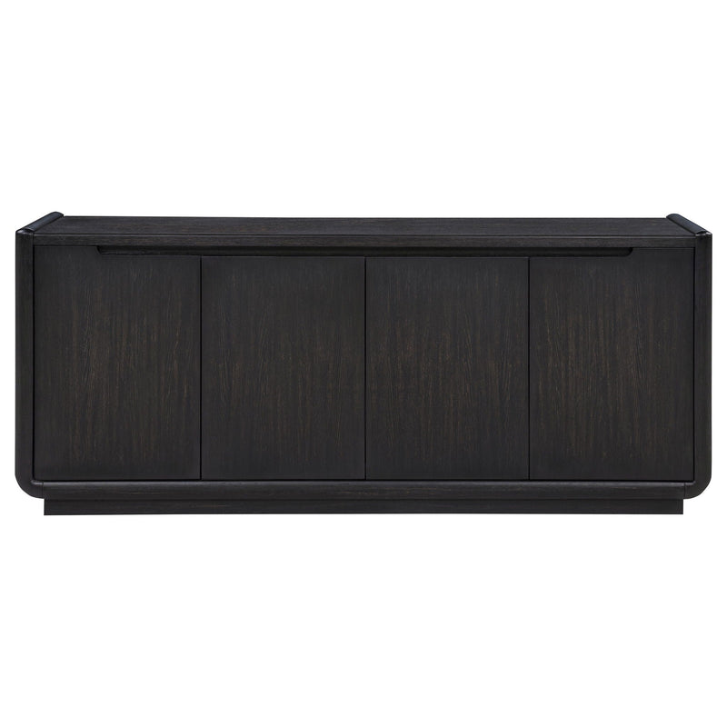 Leandro 72-inch 4-door TV Stand Media Console Burnished Black