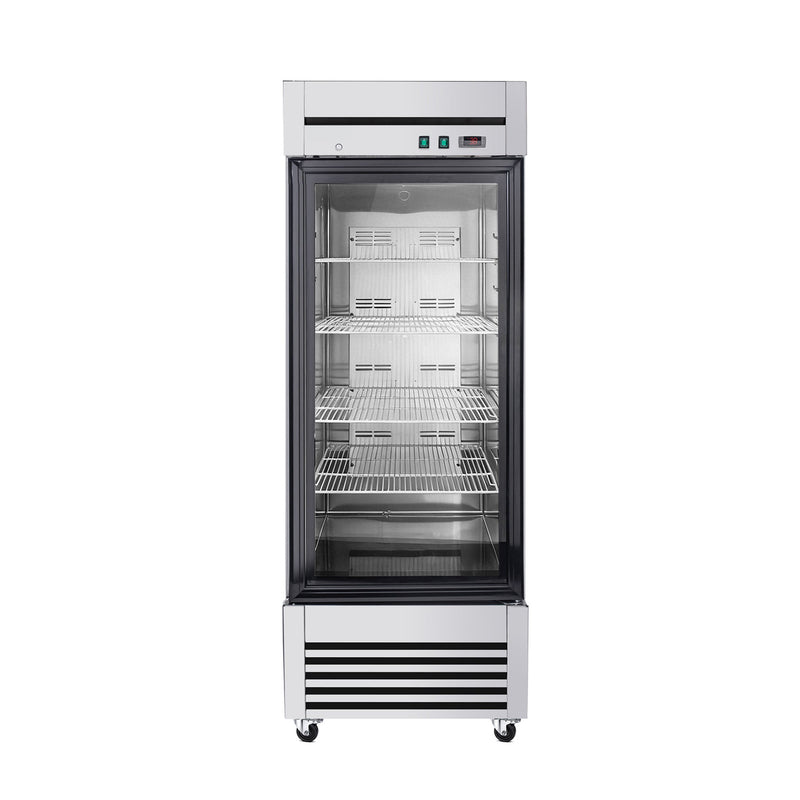 27-Inch Commercial Single Glass Door Reach-In Display Refrigerator (SAK30864)