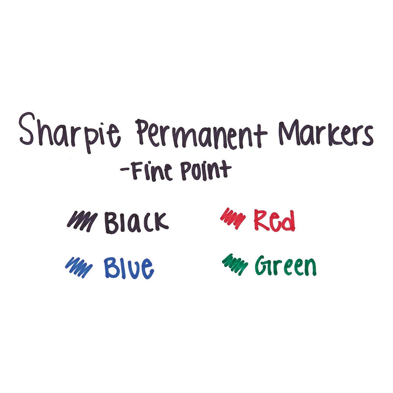 Sharpie Fine Tip Permanent Marker, Fine Bullet Tip, Red, Dozen