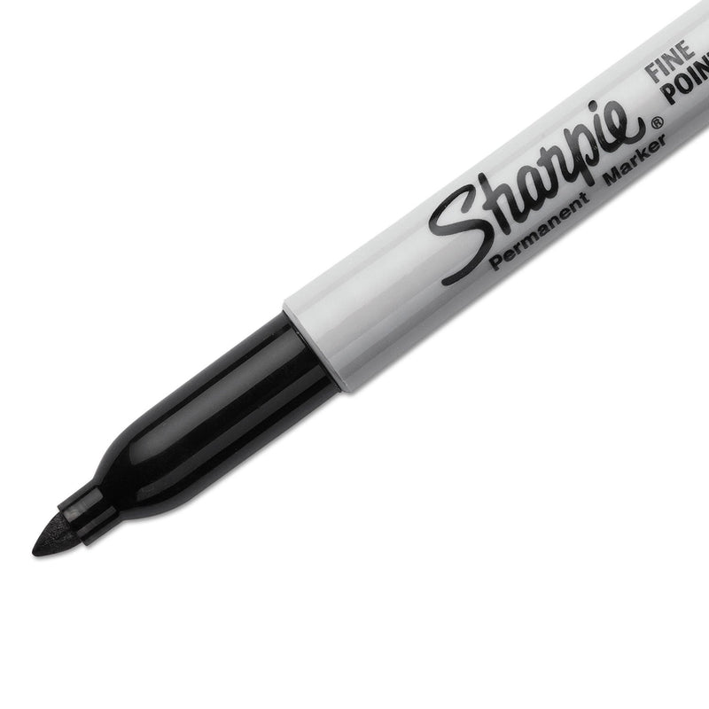 Sharpie Fine Tip Permanent Marker, Fine Bullet Tip, Black, 5/Pack