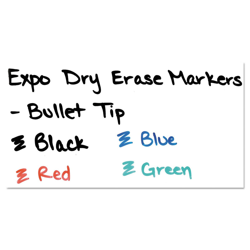 EXPO Low-Odor Dry-Erase Marker, Medium Bullet Tip, Blue, Dozen