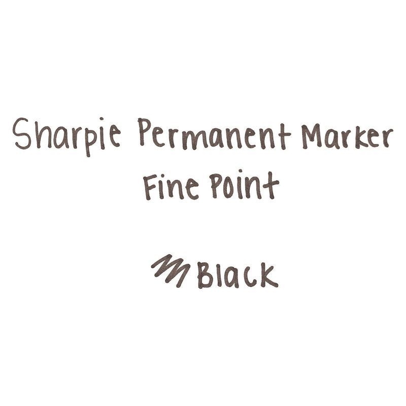 Sharpie Fine Tip Permanent Marker, Fine Bullet Tip, Black, 5/Pack